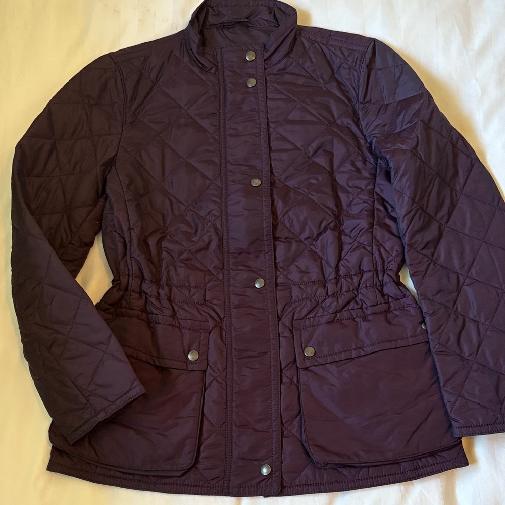 Coach Quilted Utility Jacket - Dark Purple NWOT